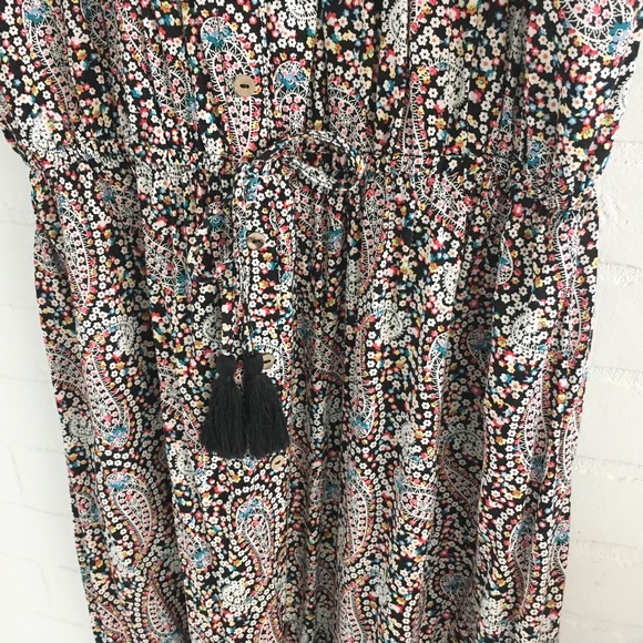 1X Lilly Morgan Boho Dress Midi Paisley Off-the-Shoulder - Picture 7 of 11